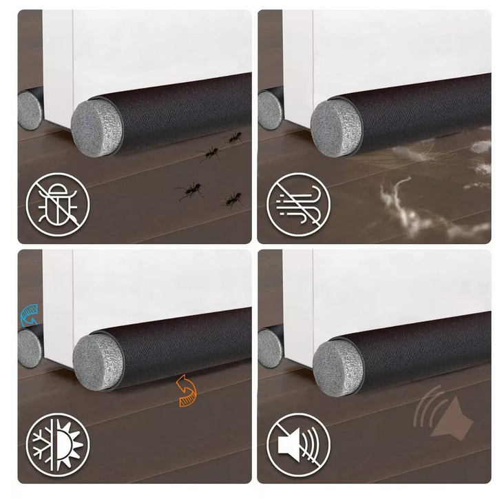 Guardapolvos Cubre Polvos de Puerta – Aislante Térmico y Antipolvo Doble Cara