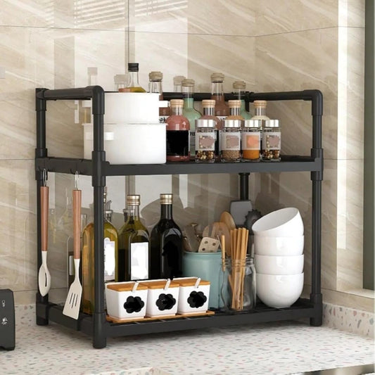Estante Organizador de Cocina y Baño de 2 Niveles | Multiusos y Antideslizante