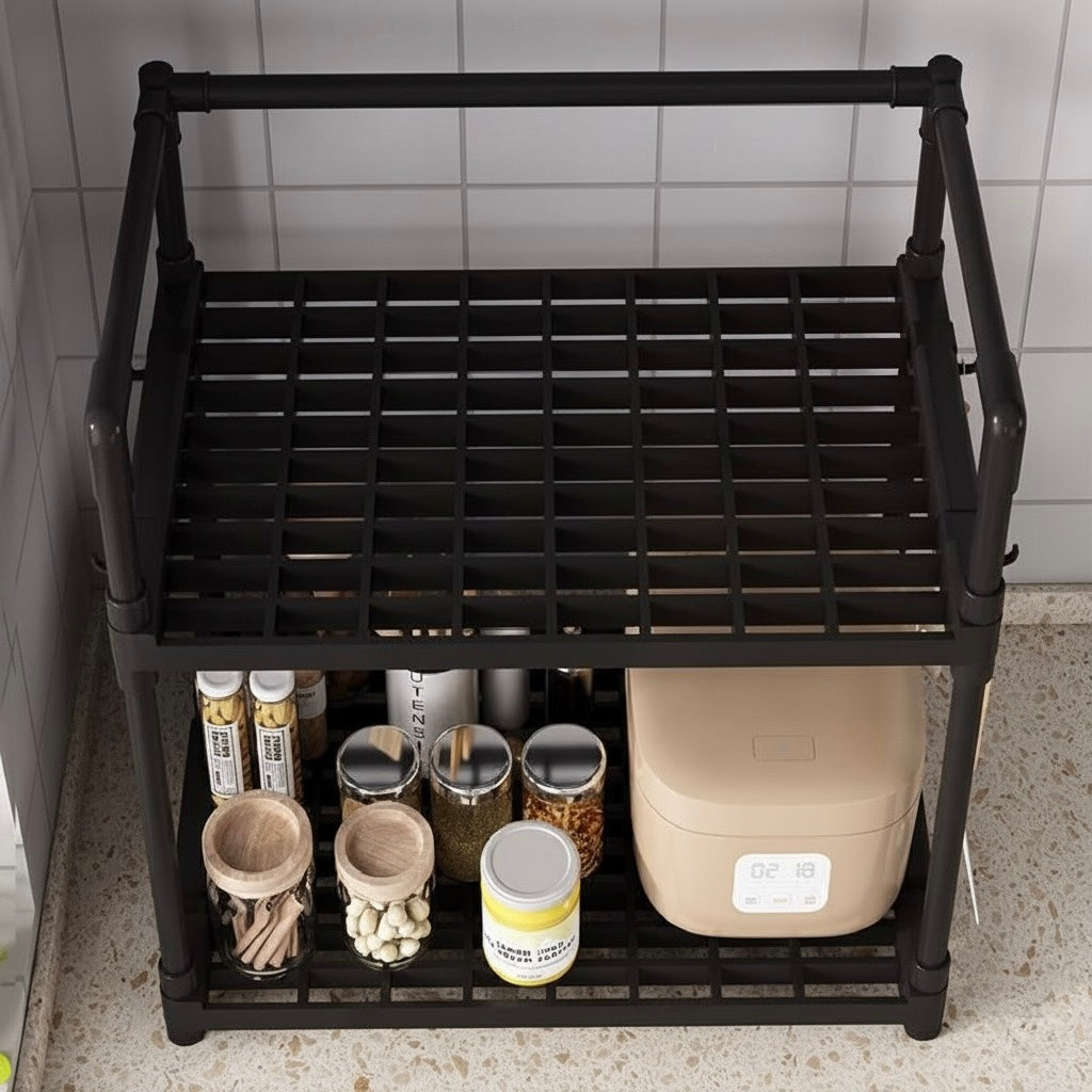 Estante Organizador de Cocina y Baño de 2 Niveles | Multiusos y Antideslizante
