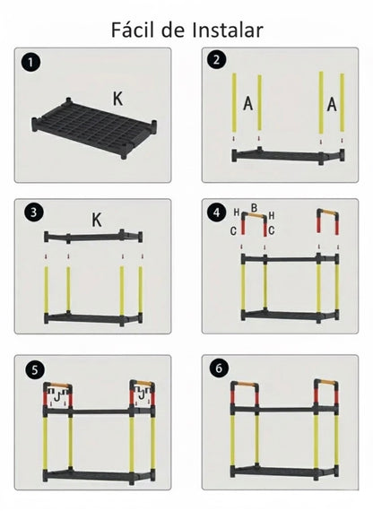 Estante Organizador de Cocina y Baño de 2 Niveles | Multiusos y Antideslizante